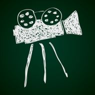 Simple doodle of a film camera N2