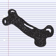 Simple doodle of a bone