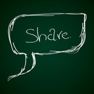 Simple doodle of a speech bubble N10