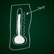 Simple doodle of a thermometer N2