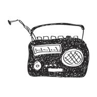 Simple doodle of a radio