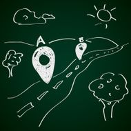 Simple doodle of a location pin