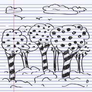 Simple doodle of some trees