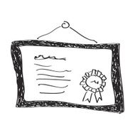 Simple doodle of a certificate N2