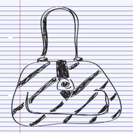 Simple doodle of a handbag N2