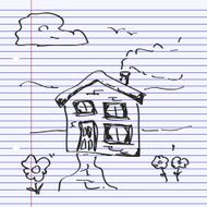 Simple doodle of a house N3