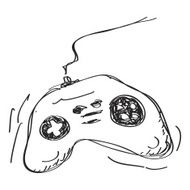 Simple doodle of a game controller N3