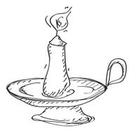 Simple doodle of a candlestick