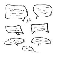 Simple doodle of some speech bubbles
