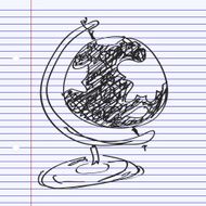 Simple doodle of a globe