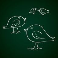 Simple doodle of some birds