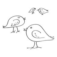 Simple doodle of some birds N2