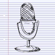 Simple doodle of a microphone
