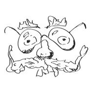 Simple doodle of a funny face