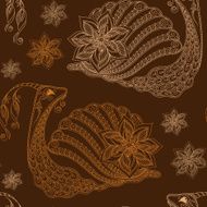 Seamless pattern of cartoon snails vector background Henna Meh N3