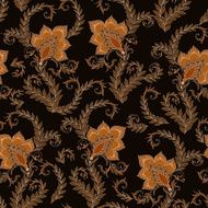 Henna Mehendi Doodles Seamless Pattern on a brown background N2