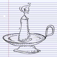 Simple doodle of a candlestick N2