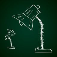Simple doodle of a lamp