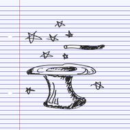 Simple doodle of a magic hat