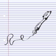Simple doodle of a pen