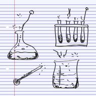 Simple doodle of a chemistry kit