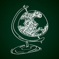 Simple doodle of a globe N2