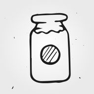 Jam-jar hand drawn
