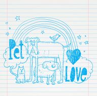 Pet icons set vector illustration