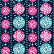 Vector seamless illustration in ethnic style N2