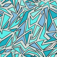 Hand drawn seamless cold geometric pattern