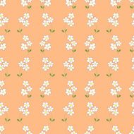 Seamless pattern with bouquets of flowers cartoon