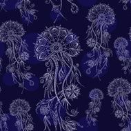 Hand drawn jellyfish Vector illustration Henna Mehendi Doodles N3