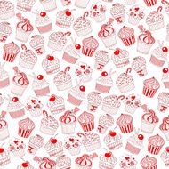 Cupcake seamless pattern N5