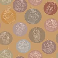 vector chocolate cupcake