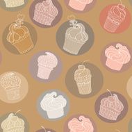 vector chocolate cupcake N2