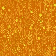 Seamless pattern doodling fall grass design Vector illustration N3