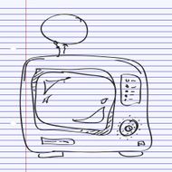 Simple doodle of a TV