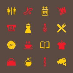 Shopping Mall Icons - Color Series