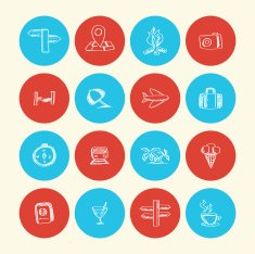 Summer doodle icons N2