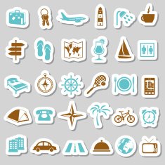 travel and accommodation icons