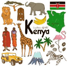 Collection of Kenya icons N2