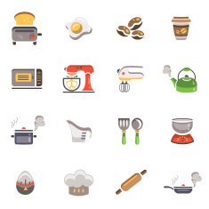 Cooking and kitchen icons N3