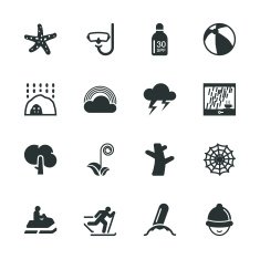 All Season Silhouette Icons