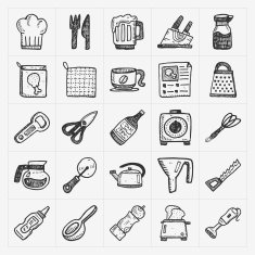 doodle kitchen icons N2