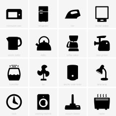 Home appliances icons