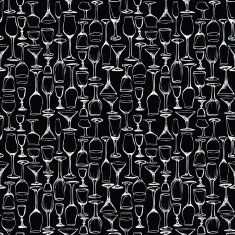 seamless vector pattern with wineglass N3