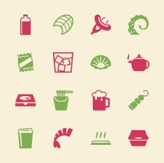 Food and Drink Icons Set 4 - Color Series