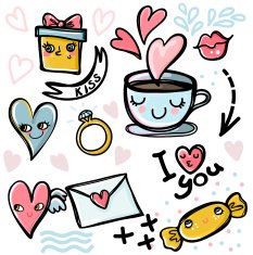 Set of Valentine's icons