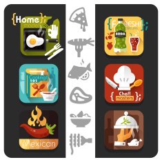 Food Icons Flat series