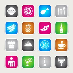 Multicolor Icons - Restaurant